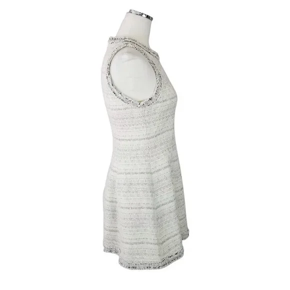 Adelyn Rae Fit and Flare Mini Cotton Sleeveless Ivory Dress SZ M - Picture 3 of 13
